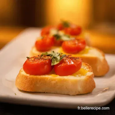 Crostinis Soleil Ap&eacute;ro Tomate Mozza Express Fiche recette