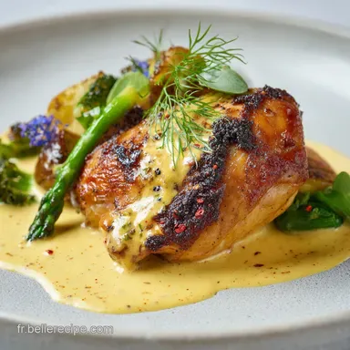 Cuisse de poulet de Bistrot : Sauce Cr&eacute;meuse &agrave; la Moutarde Fiche recette