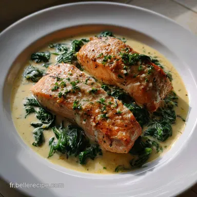 Recette Avec Epinard: Saumon Croustillant et Cr&eacute;meux Fiche recette