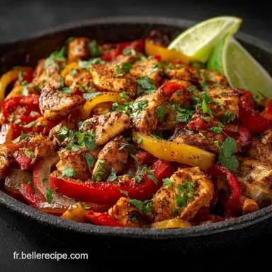 Fajitas au Poulet Fum&eacute;es et Piment&eacute;es Recette Facile et Maison