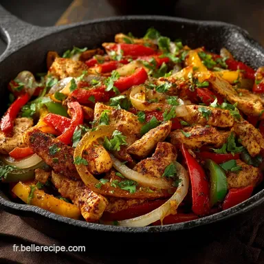 Fajitas au Poulet et L&eacute;gumes Maison Saut&eacute; Rapide et Color&eacute; Fiche recette