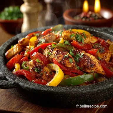 Recette Fajitas au Poulet Marinade Express et L&eacute;gumes Croquants Fiche recette