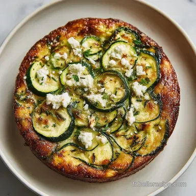 Recette de Flan Courgettes Feta pour 8 Fiche recette