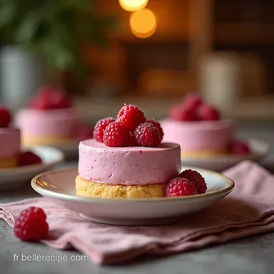 Le Framboisier L&eacute;ger Mousse de Framboise et Biscuit Joconde A&eacute;r&eacute; Fiche recette