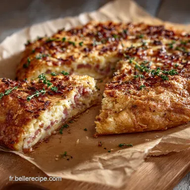 Galette au fromage et bacon La version campagnarde au Comt&eacute; fum&eacute; Fiche recette