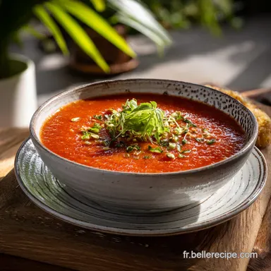 Gaspacho de Tomate Andalou : Recette &Eacute;t&eacute; Facile et Rapide Fiche recette