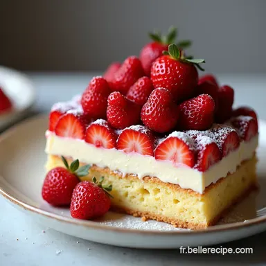 Mon G&acirc;teau Anniversaire Fraises Cr&egrave;me Recette Facile