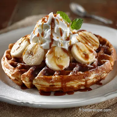 Gaufre banane sans beurre La recette facile a&eacute;rienne et savoureuse Fiche recette