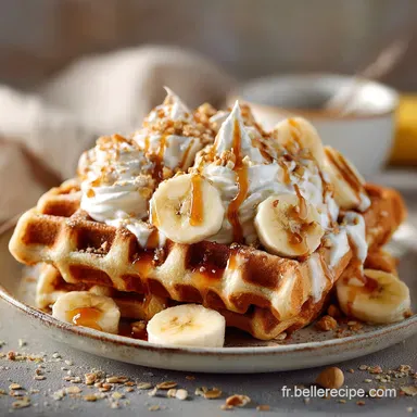 Gaufre saine &agrave; la banane et Avoine Recette Facile pour un Brunch Healthy Fiche recette