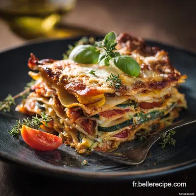Lasagne aux l&eacute;gumes et fromage recette estivale ultracr&eacute;meuse Fiche recette