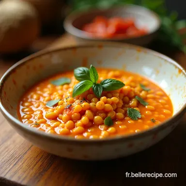 Dal de Lentilles Cr&eacute;meux au Coco &Eacute;pic&eacute; Recette Facile Fiche recette