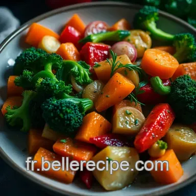 Recette L&eacute;gumes R&ocirc;tis &agrave; l'Ail et au Thym : Un Accompagnement Savoureux Fiche recette