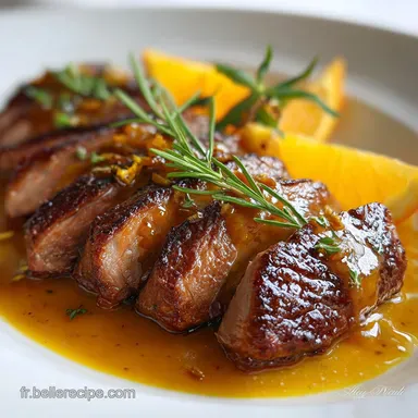 Magret de Canard &agrave; l'Orange pour 2 en 35 min Fiche recette