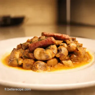 Mijot&eacute; de Saucisses Champignons Plus Ma Recette Facile Fiche recette