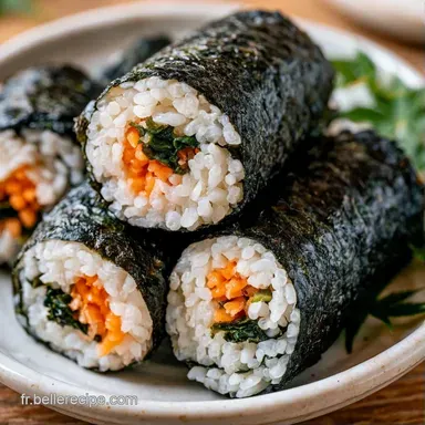 Mini Gimbap Cor&eacute;en Express en 40 Minutes Fiche recette