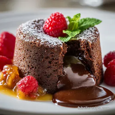 Moelleux au chocolat sans beurre c&oelig;ur coulant et l&eacute;ger &agrave; la compote Fiche recette