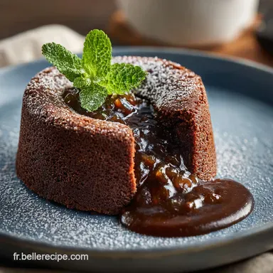 Moelleux au chocolat sans beurre c&oelig;ur coulant et l&eacute;ger &agrave; la compote