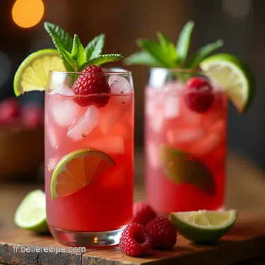 Rafrachissezvous avec un Mojito la Framboise Facile Festif Fiche recette