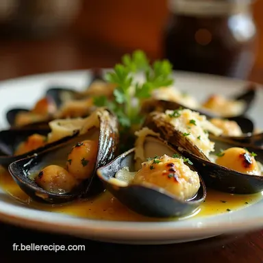 Recette Moules Gratines au Four Croustillantes et Cr&eacute;m&eacute;es Fiche recette