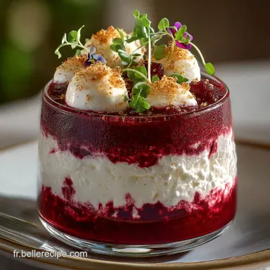 Mousse de Betterave Ch&egrave;vre Frais La Verrine Ap&eacute;ritive la Plus Chic Fiche recette