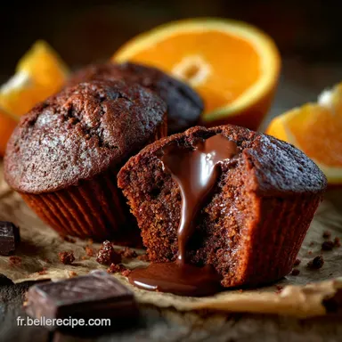Muffin orange chocolat Recette facile moelleux et intense Fiche recette