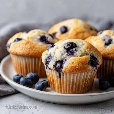Muffins aux Myrtilles &agrave; l'Anglaise : 40 Min Fiche recette