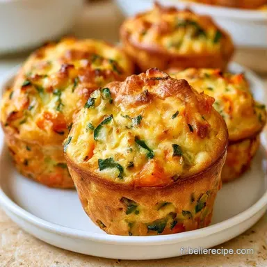 Muffins Sal&eacute;s L&eacute;gumes en 40 Minutes Fiche recette