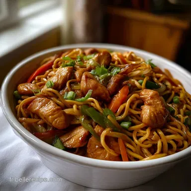 Nouilles Sautes Poulet : Pr&ecirc;tes en 20 Minutes Chrono Fiche recette