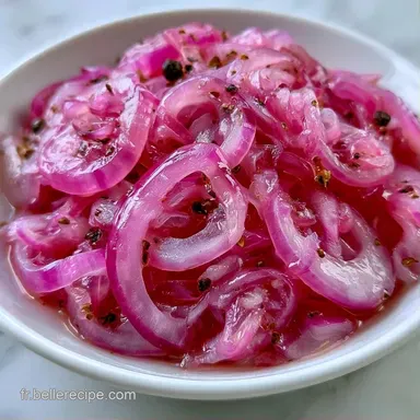 Oignons Rouges Marin&eacute;s en 18 Minutes Fiche recette