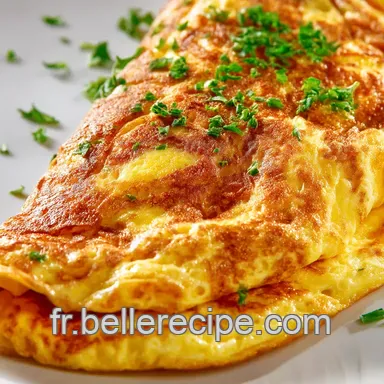 Omelette au Fromage Facile: Id&eacute;e Recette Simple et D&eacute;licieuse! Fiche recette