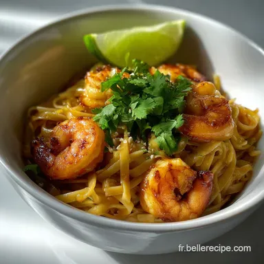 Pad Thai with Shrimp: Recette Authentique et &Eacute;quilibr&eacute;e Fiche recette