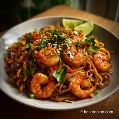 Pad Thai with Shrimp: Recette Authentique et &Eacute;quilibr&eacute;e