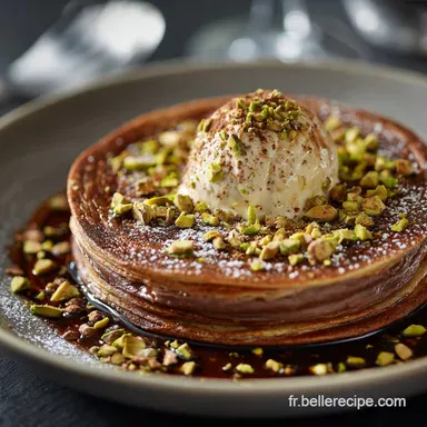 Pancake chocolat pistache la recette moelleuse au beurre noisette Fiche recette