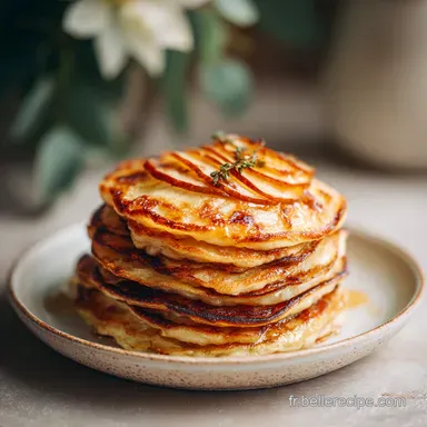 Pancakes &agrave; la Pomme Faciles pour 4 Portions Fiche recette