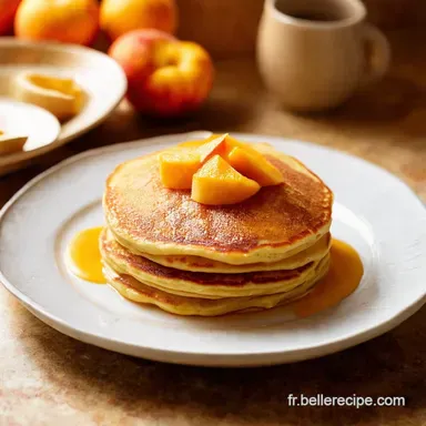 Pancakes P&ecirc;ches Poch&eacute;es Un Brunch &agrave; la Jean Imbert Fiche recette