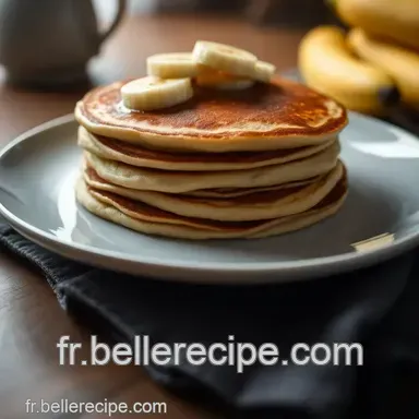 Pancakes Sans Gluten &agrave; la Banane : Recette Moelleuse et Facile Fiche recette