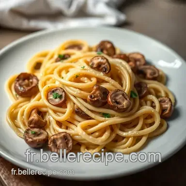 Repas Simple et Rapide : P&acirc;tes Cr&eacute;meuses aux Champignons Faciles ! Fiche recette