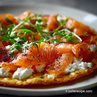 Pizza au saumon et ch&egrave;vre cr&eacute;meuse, facile, pr&ecirc;te en 35 minutes Fiche recette