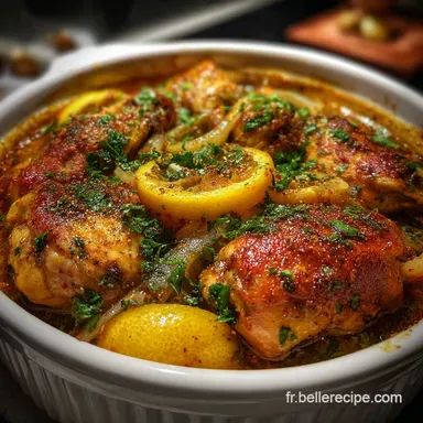 Plat Tajine Poulet : Recette Marocaine Pr&ecirc;te en 90 Min Fiche recette