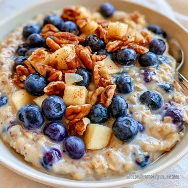 Porridge Myrtilles Pommes en 15 Minutes