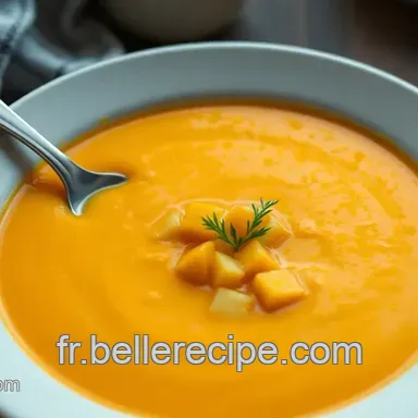 Potage Velout&eacute; de Courge Butternut : La Recette R&eacute;confortante de l'Automne