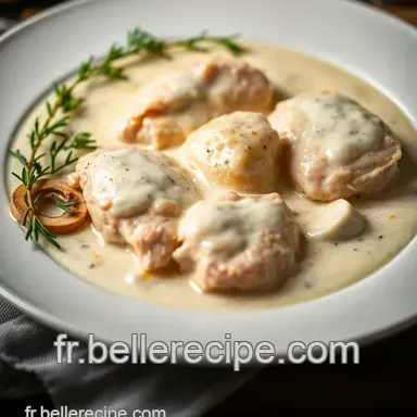 Recette de Poulet &agrave; la Cr&egrave;me Fa&ccedil;on Grand-M&egrave;re : Un Plat R&eacute;confortant et Savoureux Fiche recette