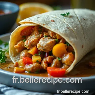 Poulet Proven&ccedil;al Wrap: Un D&eacute;jeuner Ensoleill&eacute; Facile! Fiche recette