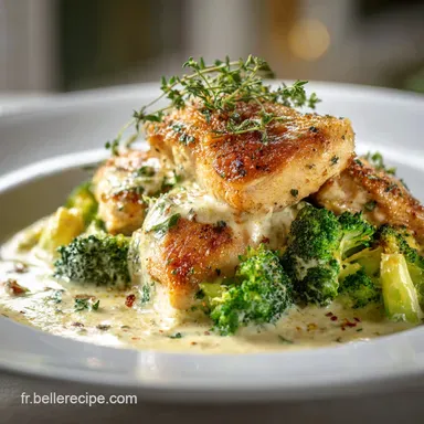 Poulet &agrave; la cr&egrave;me et brocolis Recette bistrot facile et cr&eacute;meuse Fiche recette