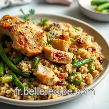 Repas Minceur Facile: Poulet Saut&eacute;s, Quinoa & L&eacute;gumes Croquants! Fiche recette