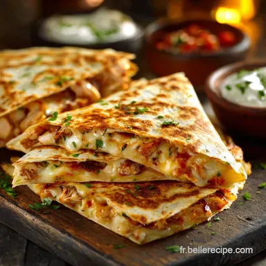 Quesadillas au poulet et au fromage D&icirc;ner mexicain facile et rapide