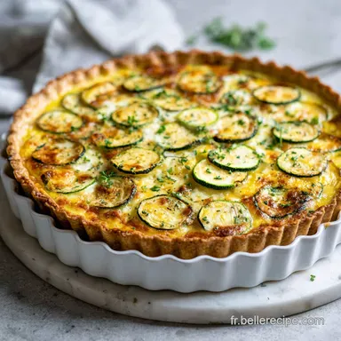 Quiche Courgettes Fromage pour 6 Portions Fiche recette