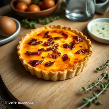 Id&eacute;e Entr&eacute;e Recette Facile: Quiche Cr&egrave;me Br&ucirc;l&eacute;e Lardons! Fiche recette