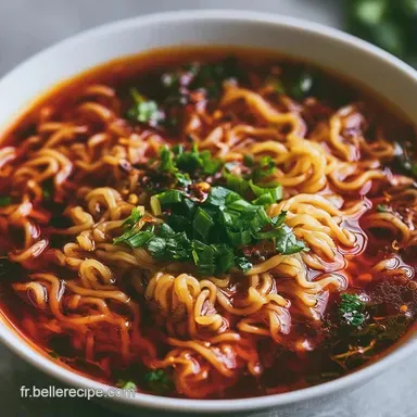 Ramen Cor&eacute;en Piment&eacute; en 20 Minutes Fiche recette