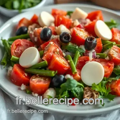 Salade Ni&ccedil;oise Classique : Fra&icirc;cheur M&eacute;diterran&eacute;enne en un clin d'&oelig;il Fiche recette